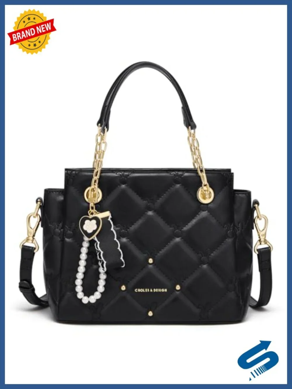 Faux Leather Satchel Bag Top Handle Shoulder Crossbody Tote Handbag